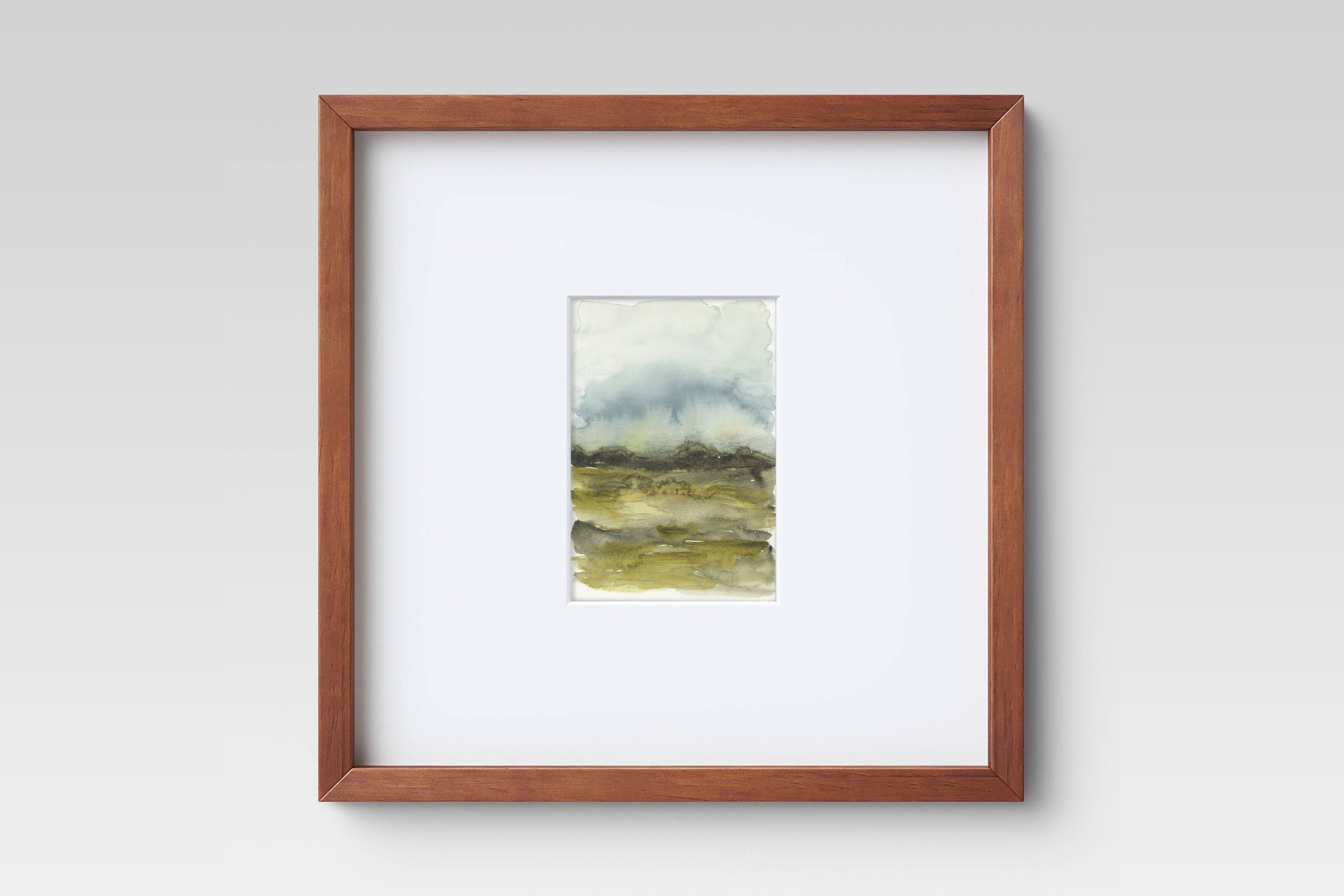 Original Watercolor Landscape Painting: Abstract Art, 5x7 - Etsy