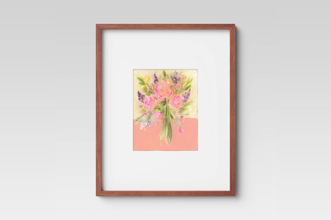 Original Floral Bouquet Watercolor Painting - Abstract Art (8x10) - Etsy
