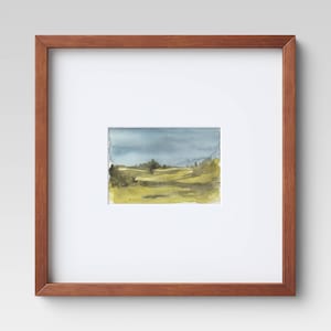 Nr. 349 | Original handgemalte abstrakte Aquarell Landschaft - 13x18 Original Aquarell Kunstwerk