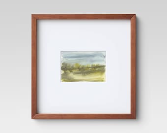 Original Abstract Watercolor Landscape Painting - 5x7 Artwork