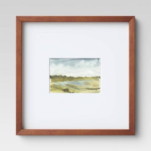 Nr. 316 | Original handgemalte abstrakte Aquarell Landschaft - 13x18 Original Aquarell Kunstwerk