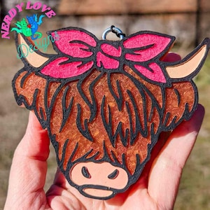 Fluffy Cow Car Freshie