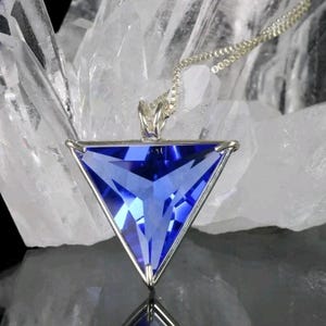 Siberian Blue Angelic Star Quartz Pendant Necklace