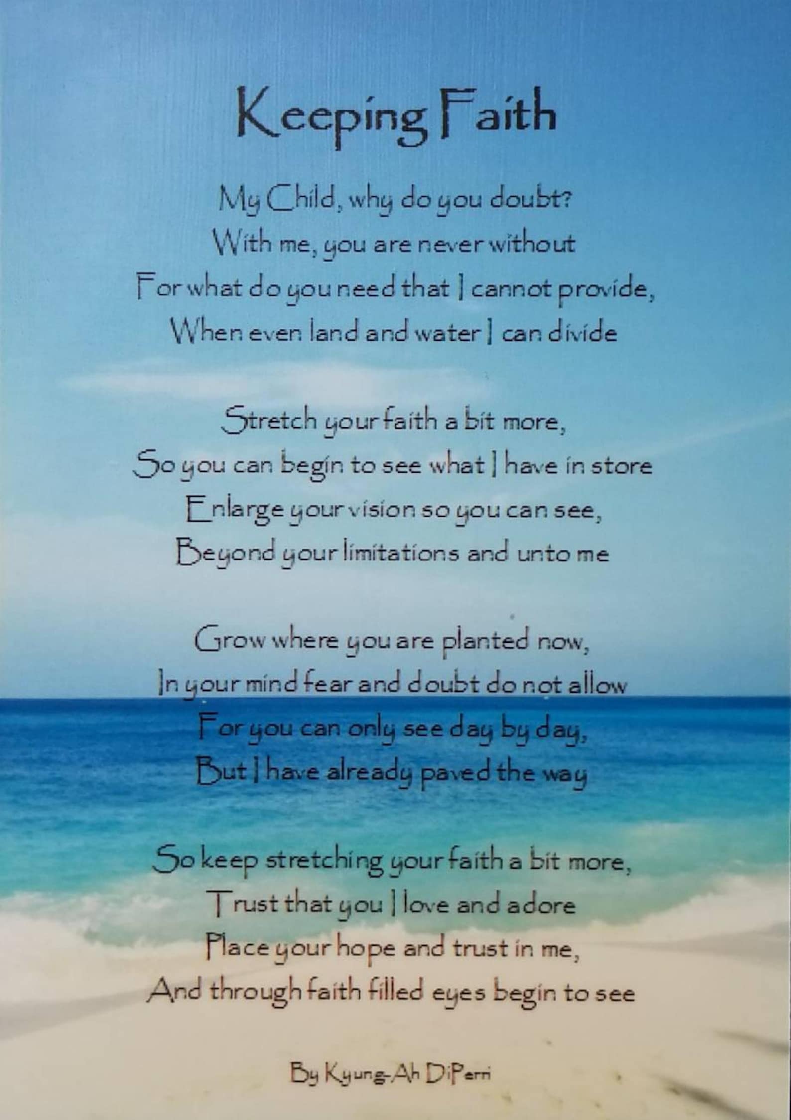 Faith poemChristian poemoriginal poem on faithpoem Etsy