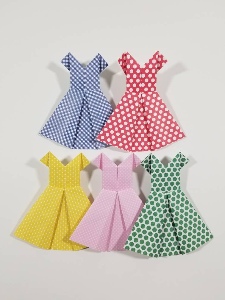 Laundry Room Decor-origami Clothes-origami Dresses-laundry - Etsy