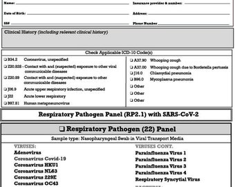 Respiratory Panel Form