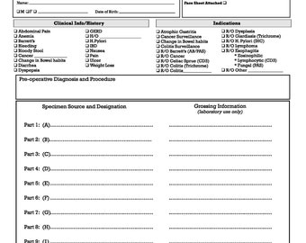 Pathology Request Form.