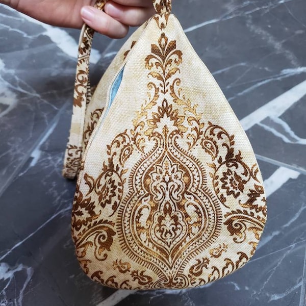 Japa Mala Bag Gomukhi Handcrafted In Florida US Washable fabric Gaudiya Vaishnavism tradition chant Maha mantra