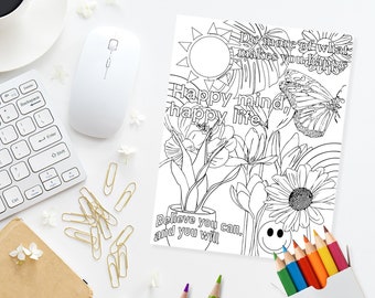 Aesthetic Coloring Etsy