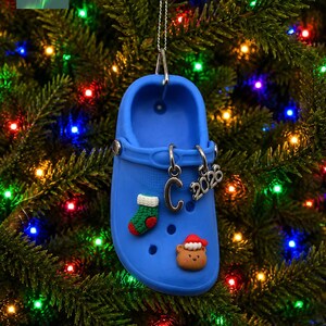 2026 Personalized Ornament, Croc Christmas Gift for Teens, Mini Crocs Funny Ornament for Kids, Stocking Stuffer, Gift for Crocs Lovers