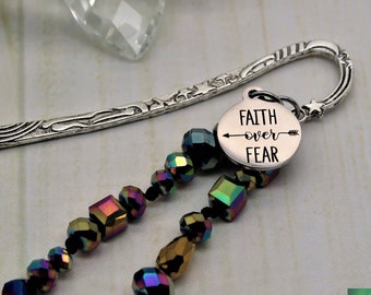 faith over fear, bible bookmark for women, cross bookmark for bible, religious gift, Christian gift, bible gift, faith gift, spiritual gifts