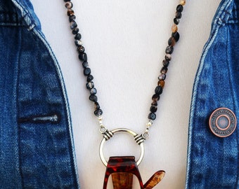 Polierte Stein Perlen Brillenkette, Perlen Brillenhalter, Brillen Schleifen Halskette, Lesebrillen Halter, Sonnenbrille Lanyard für Frauen