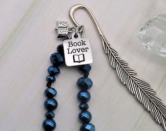 Book Lover, beaded bookmarks for women, reader book gifts for book lovers, book club gifts for her, reading gift, Secret Santa Gifts at Work