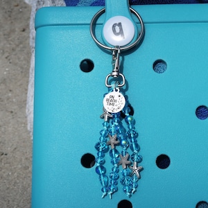 On Beach Time, bogg bag charm accessories for mom, bogg bag purse charm, beach accessories for women, beach themed gifts for beach lovers