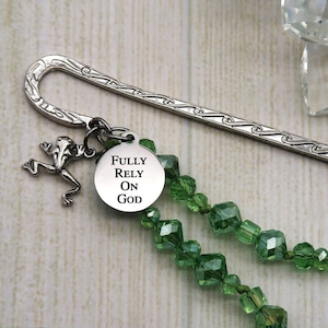 Fully Rely On God, f.r.o.g., Christian Gift for Women, Religious Gift, Bible Bookmark, Bible Study Gift for her, Christian Sister, Spiritual