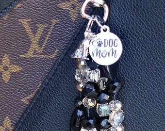 Labrador Retriever dog mom beaded purse charm for handbag, labrador birthday gift for her lab dog mom gift for women Labrador keychain charm