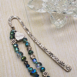Gift for Daughter, beaded bookmark for women, reader gift for daughter, bookmark from mom, planner accessories, tween girl birthday gifts