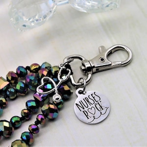 Nurses Rock beaded purse charm for handbag nurse appreciation gift for women medical student RN keychain for her gift for nursing graduation