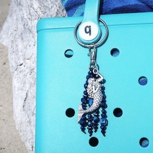 Mermaid Soul bogg bag purse charm, mermaid gifts for women, beach accessories for her, beach themed gifts for beach lovers, mermaid shop