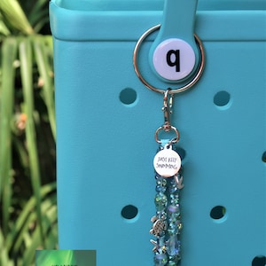 just keep swimming, bogg bag charms, bogg bag accessories, swimmer bag tag, bogg bag tag, beachy gifts for women, Swimmer Gifts for Girls