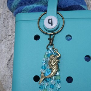 Mermaid Soul bogg bag charm, mermaid gifts for women, beach accessories for her, beach themed gifts for beach lovers, mermaid shop gifts