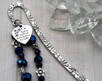 Sisters in Christ are Sisters for Life, Christian Gift for Women, Religious Gift, Bible Bookmark, Bible Study Gift for her, Christian Sister