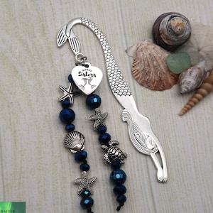Mermaid Sisters beaded bookmark for women mermaid gifts for adults, mermaid gifts for girls, mermaid bookmark for friends, mermaid shop