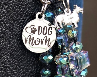 corgi dog mom, beaded purse charms for handbags, laptop bag charm for her, dog mom keychain, corgi lover gift for women, corgi gifts