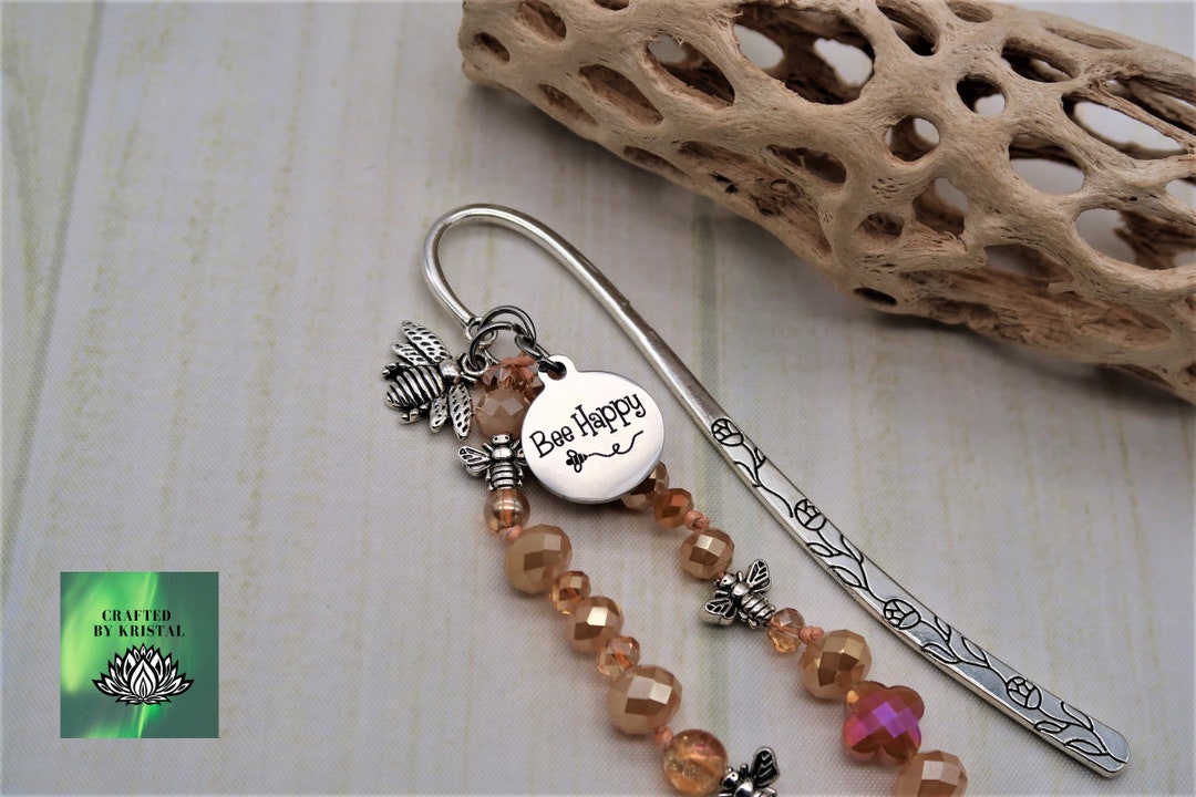 Bees Wooden Bookmark, Pyrography Gift For A Bee