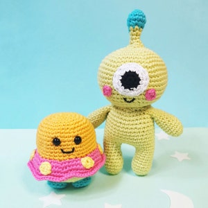 PATTERN Pip the Alien and Cosmo the UFO crochet amigurumi pattern