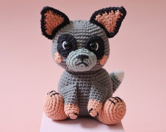 PATTERN Buddy the Blue Heeler crochet amigurumi pattern (Australian Cattle Dog)