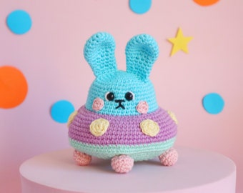 PATTERN Delta the Spaceship Bunny amigurumi crochet pattern