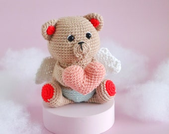 Cupid the Bear crochet amigurumi teddy pattern
