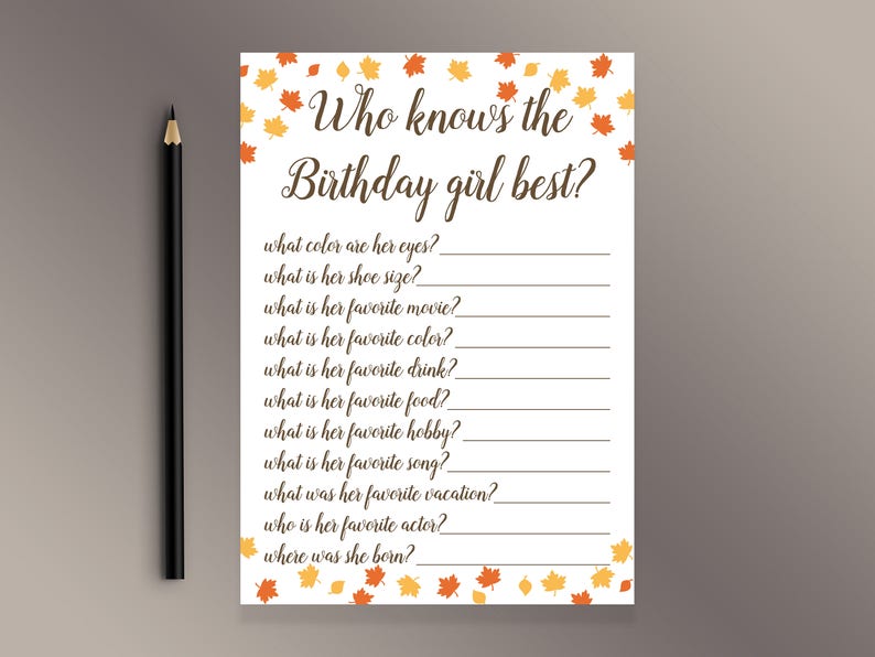 Party Games Activities How Well Do You Know The 60th Birthday Girl Quiz New Design New Questions Bargwp Com Party Games Activities How Well Do You Know The 60th Birthday Girl Quiz New Design New Questions Bargwp Com