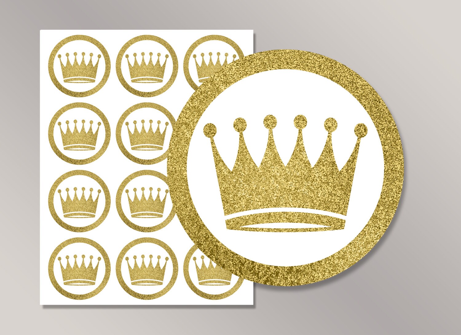 Crown Baby Shower stickers Crown tags Little Princess Girl Etsy