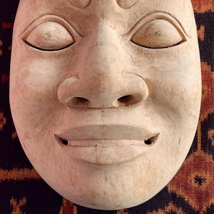 Masque en bois Topeng, Bali, sculpté à la main par un maître balinais, Indonésie, Topeng Seni
