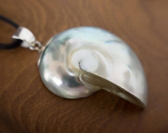 Silver Shell Nautilus pendant, 925 sterling silver Bali jewelry, Boho, affordable luxury, Balinese jewelry, Ocean gift of nature
