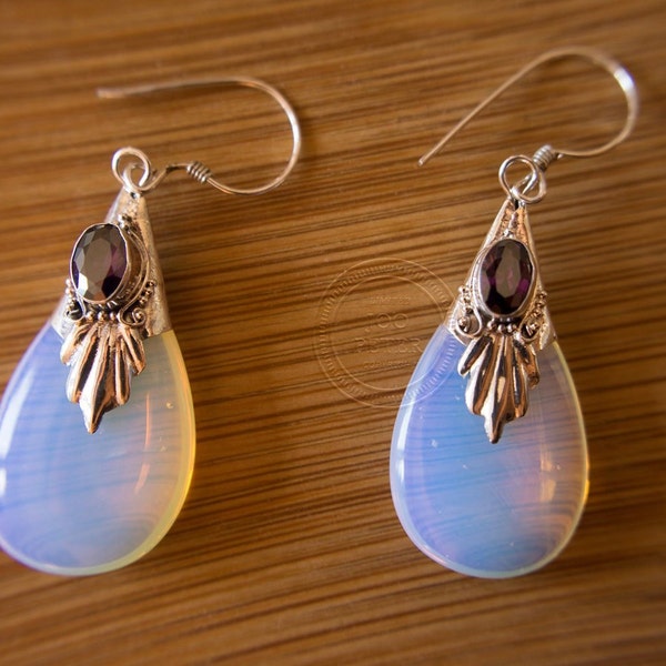 Moonstone earrings