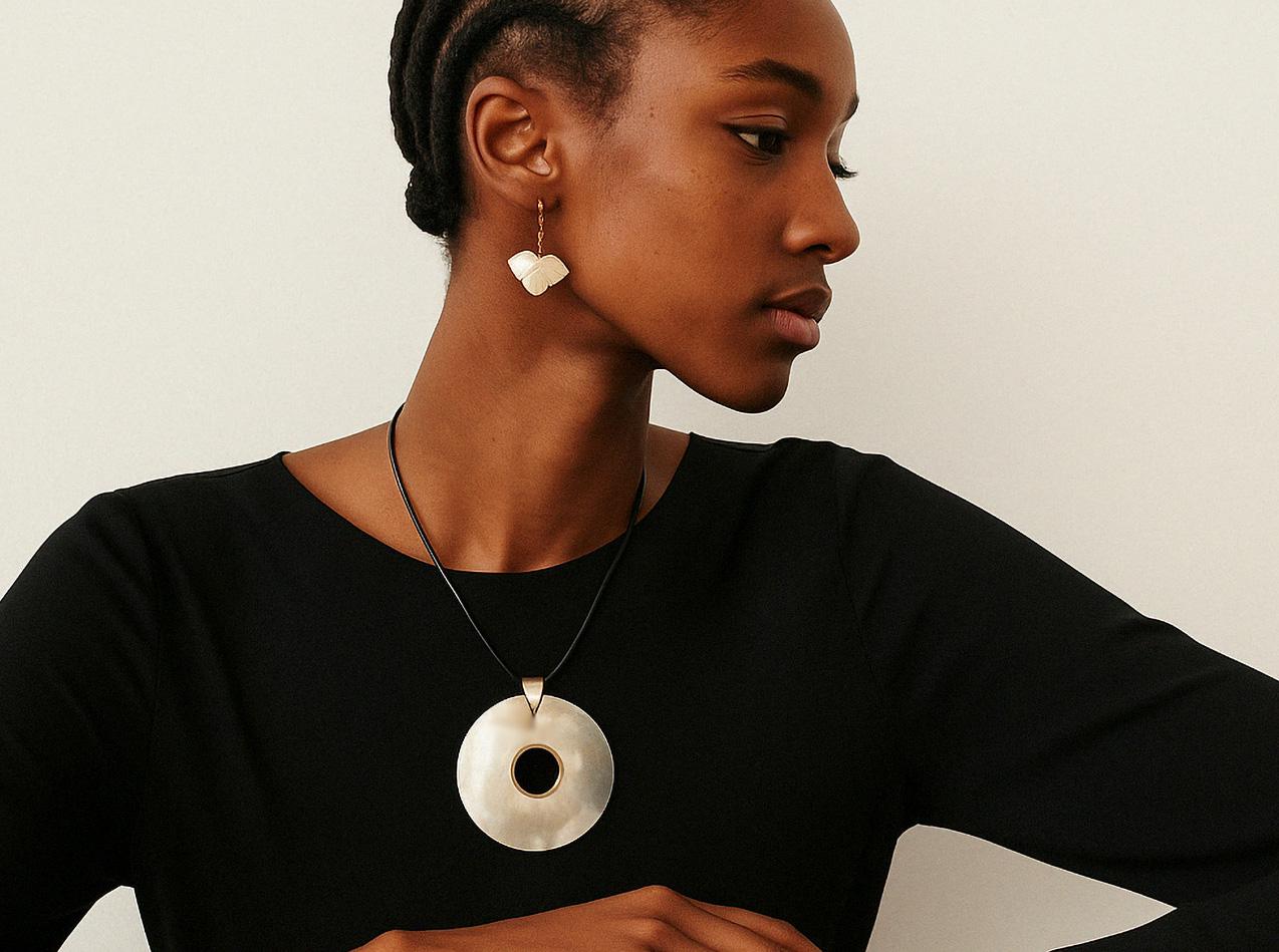 Moon Eye Ocean Shell Pendant set in 925 Sterling silver, personalised gift
