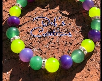 Natural Agate Stretch Bracelet