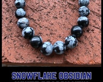 Snowflake Obsidian Bracelet