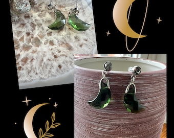 Natural Moldavite Earrings