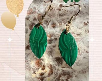 Malachite Dangle Earrings