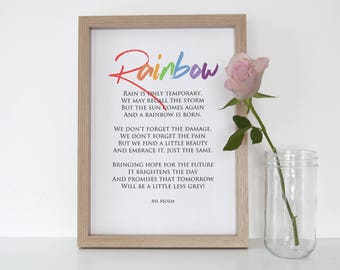 Rainbow Baby Poem || For A Rainbow Baby || DIY Printable Poem Art