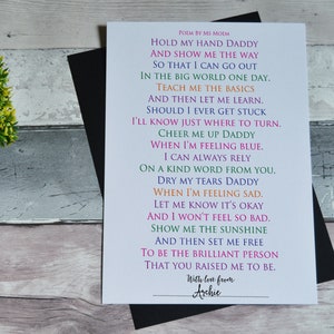 Hold My Hand DADDY | 1st Fathers Day Poem | Personalized Gift | Poetry ...