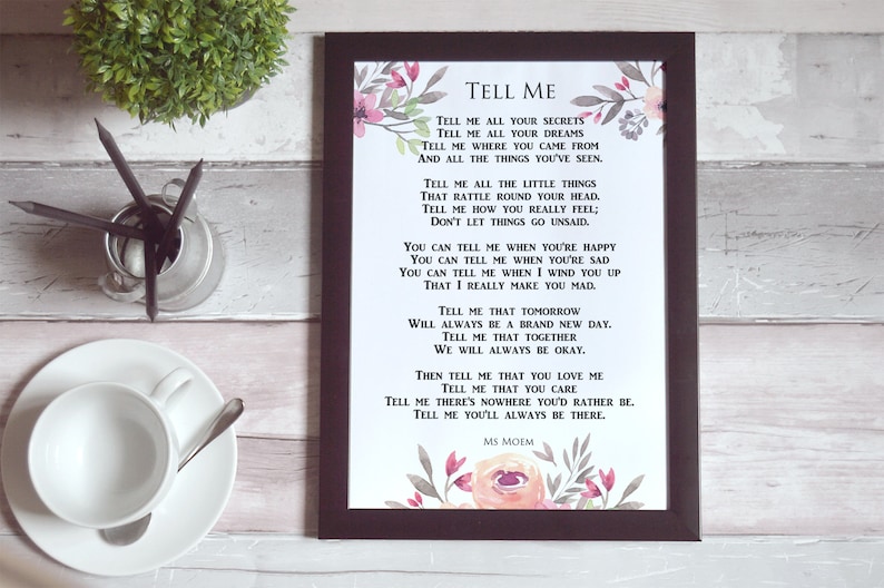 Romantic Wedding Poem Printable Poetry for Your Wedding - Etsy