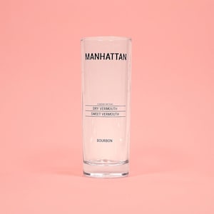 Manhattan Recipe Glass