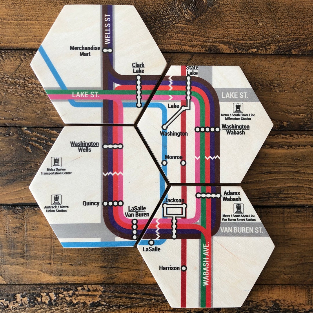 Chicago Loop Coasters - Etsy