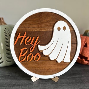 Hey Boo | Halloween Sign | Fast Free Shipping | Halloween Decor