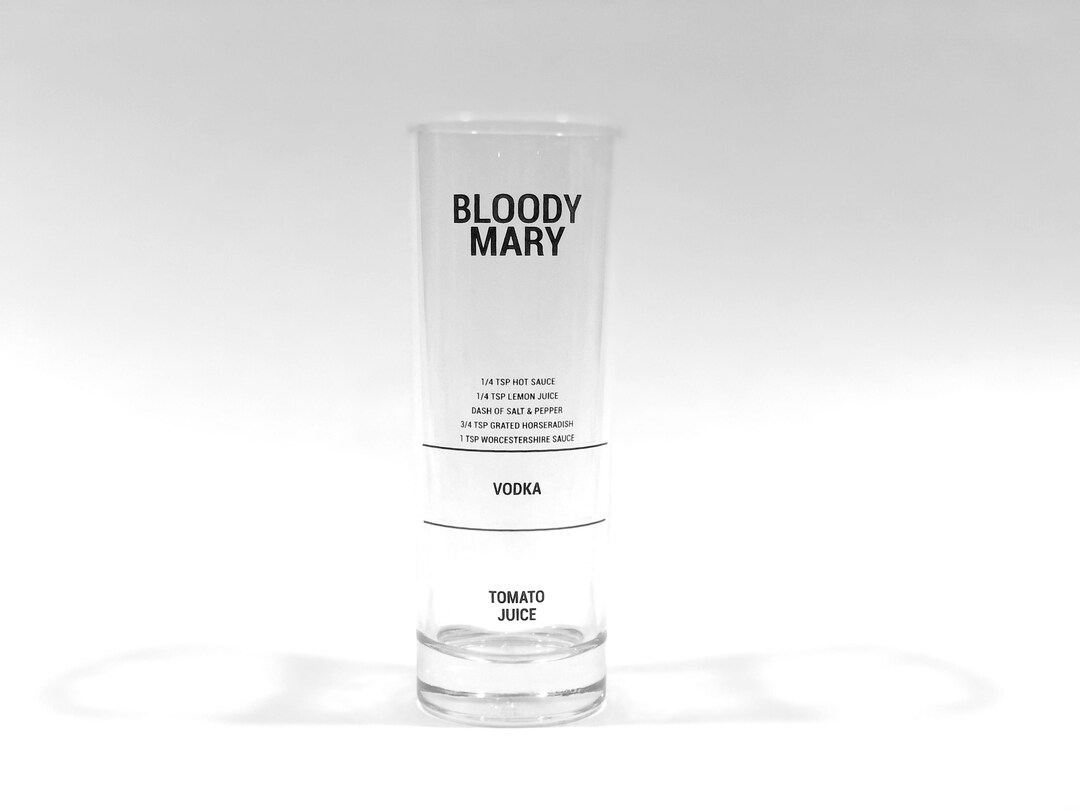 Bloody Mary Recipe Glass Etsy